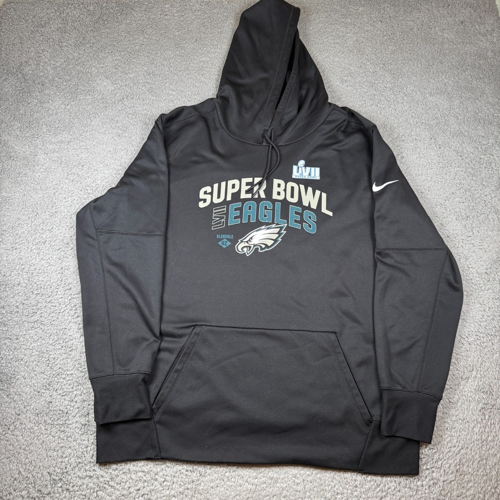 Philadelphia Eagles Super Bowl LVII x Nike Men's Pullover Hoodie Black NFL 2XL